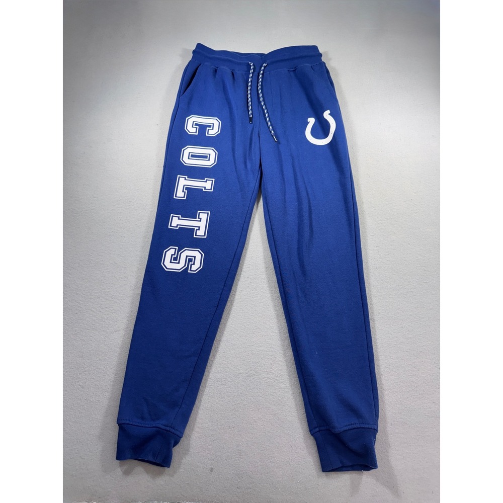 NFL Team Apparel Indianapolis Colts Blue Sweatpants Joggers Mens Small